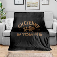 Cheyenne Wyoming Est 1867 WY Bison Cowboy State Pride Throw Blanket