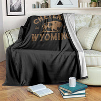Cheyenne Wyoming Est 1867 WY Bison Cowboy State Pride Throw Blanket
