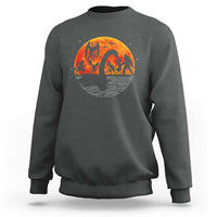 Funny Halloween Cryptid Folklore Bigfoot Alien Mothman Sweatshirt - Wonder Print Shop