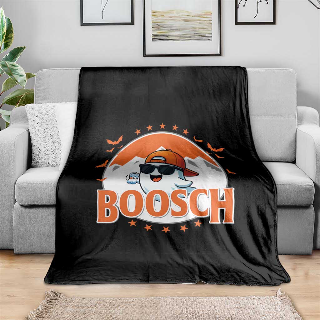 Funny Ghost Boosch Beer Halloween Throw Blanket Mountain Bat - Wonder Print Shop