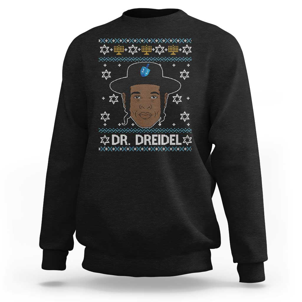 Funny Hanukkah Dreidel Sweatshirt Dr Dreidel Chanukah Rapper DJ - Wonder Print Shop