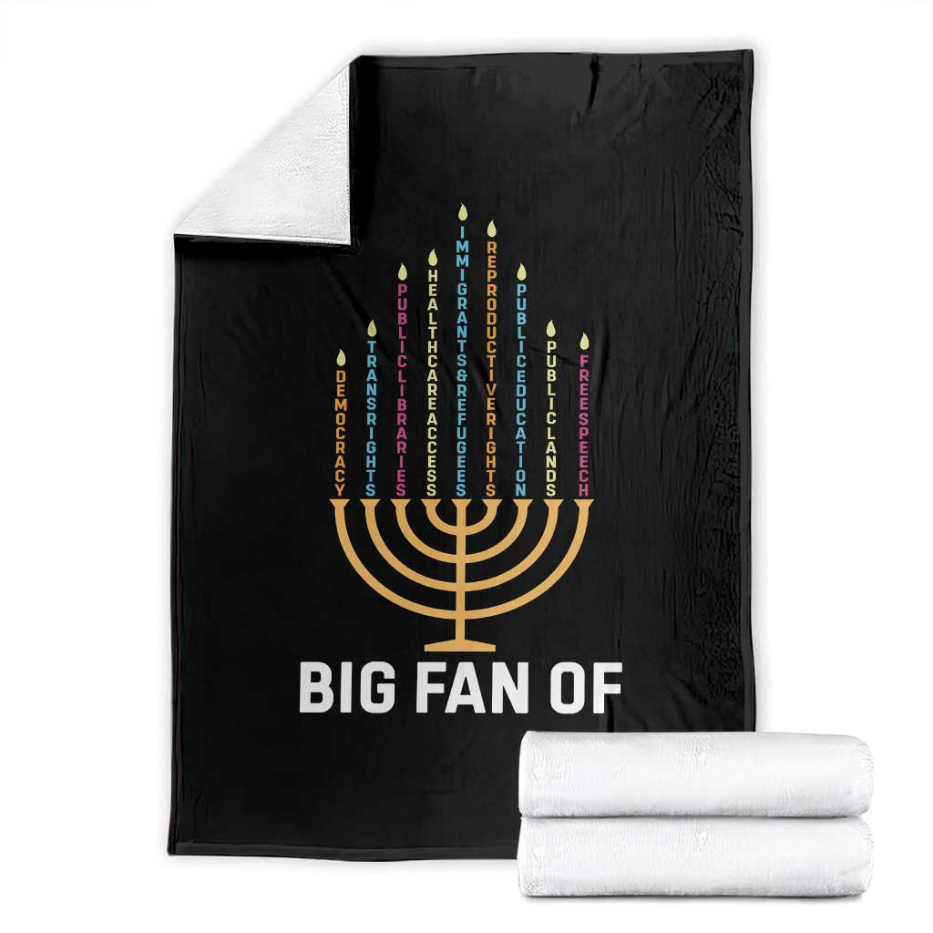 Hanukkah Human Rights Throw Blanket Big Fan Of  Democracy Immigrants And Refugees - Wonder Print Shop