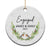 Personalized Engaged 2024 Christmas Ornament Custom Name Mr & Mrs Engagement Bird Mistletoe - Wonder Print Shop