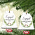 Personalized Engaged 2024 Christmas Ornament Custom Name Mr & Mrs Engagement Bird Mistletoe - Wonder Print Shop