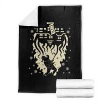 Funny Stranger Christmas Throw Blanket Heavy Metal Santa Upside Down - Wonder Print Shop