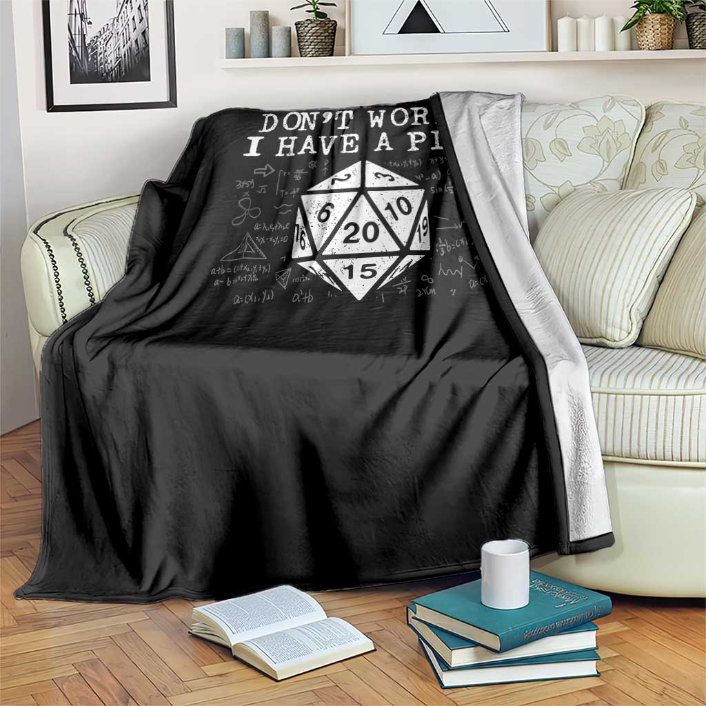 Funny RPG Gamer Dont Worry I Have A Plan Throw Blanket D20 Tabletop - Wonder Print Shop
