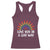 Funny Valentine's Day LGBT Racerback Tank Top Love You In A Gay Way Rainbow Hearts