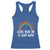 Funny Valentine's Day LGBT Racerback Tank Top Love You In A Gay Way Rainbow Hearts