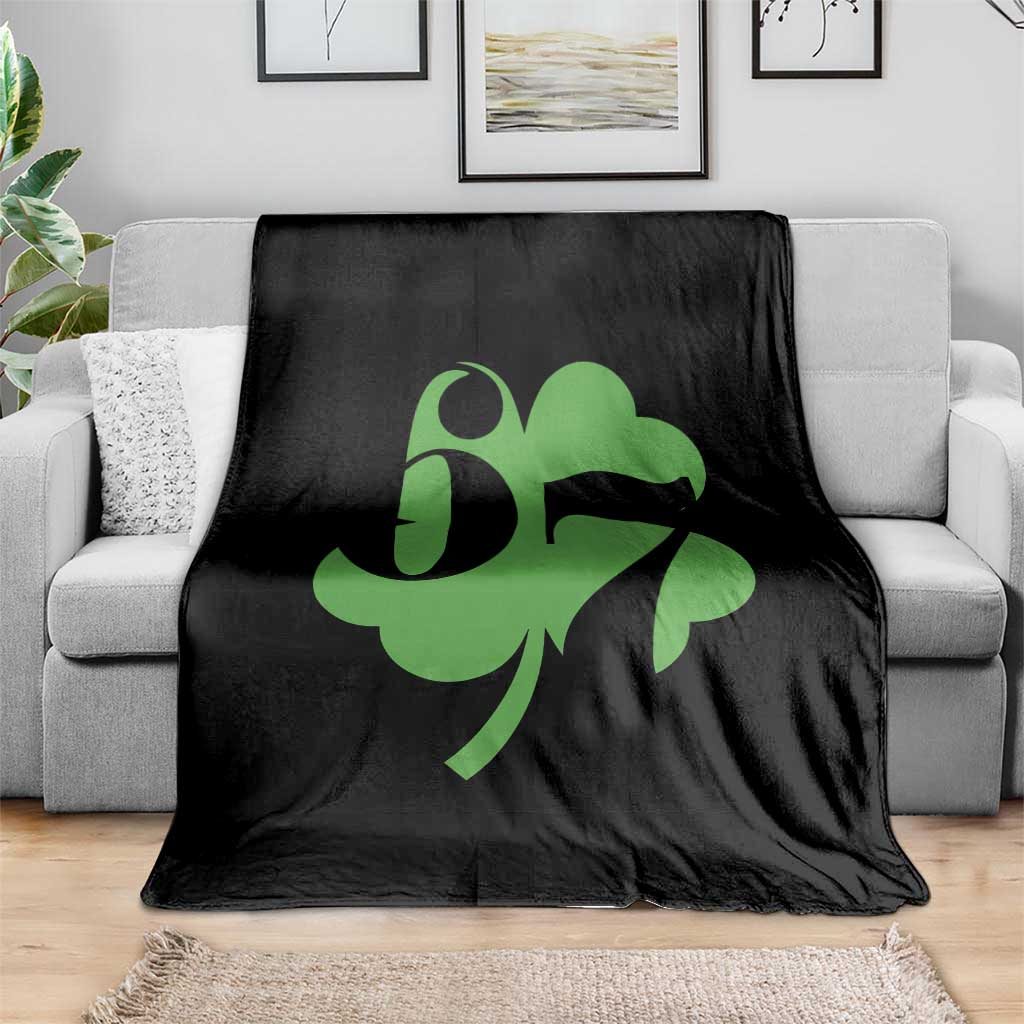 Funny St Patricks Day 67 Six Seven Meme Shamrock Throw Blanket