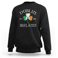 Dublin Ireland Est 988 Sweatshirt St Patricks Day Shamrock Leaf