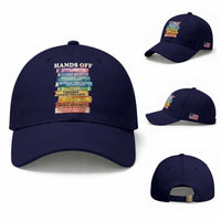 Hands Off Baseball Cap Social Security And Medicare Protest Colorful Books
