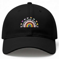 You're Safe With Me Baseball Cap LGBTQ Pride Ally Rainbow Heart