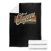 Cheyenne Wyoming Pride Retro Vintage WY State Throw Blanket