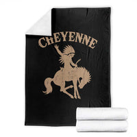 Cheyenne State Native American Cowboy Rodeo Throw Blanket