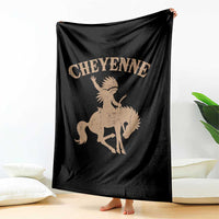 Cheyenne State Native American Cowboy Rodeo Throw Blanket