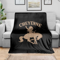 Cheyenne State Native American Cowboy Rodeo Throw Blanket