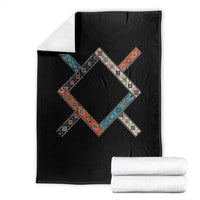 Northern Cheyenne Tribe Flag Montana Tribal Pattern Throw Blanket