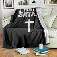 I Hate Satan Throw Blanket Funny Christian Jesus Cross