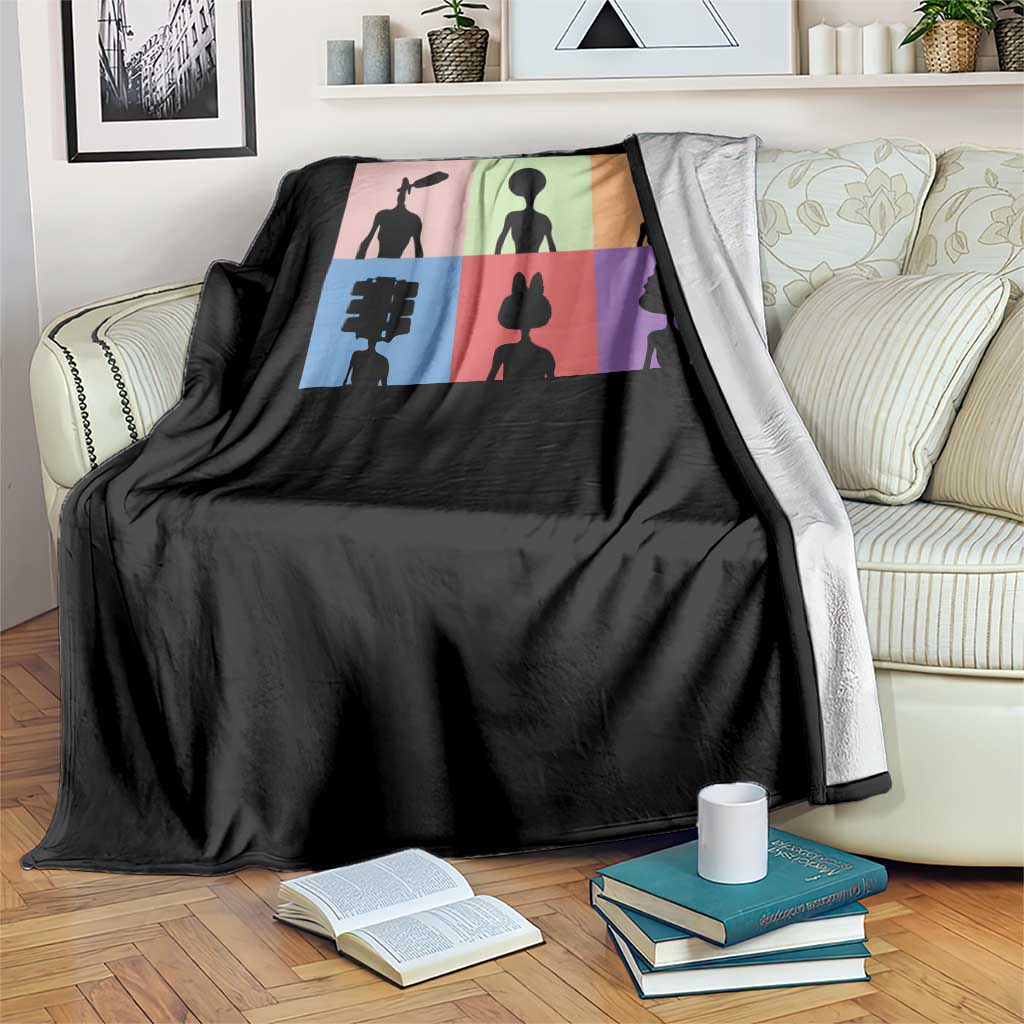 Funny Siren Head Throw Blanket Supernatural Cryptid Horror Monster - Wonder Print Shop