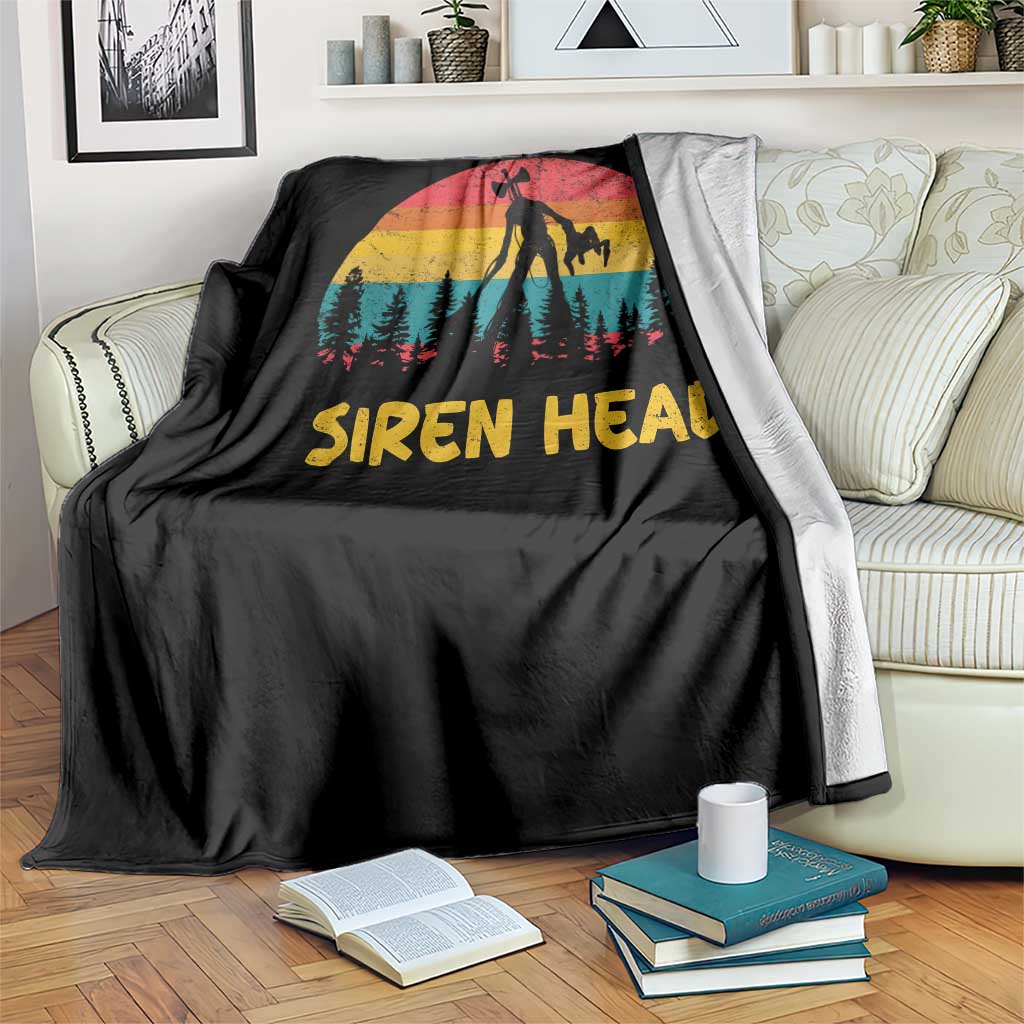Siren Head Throw Blanket Retro Supernatural Cryptid Horror Monster - Wonder Print Shop