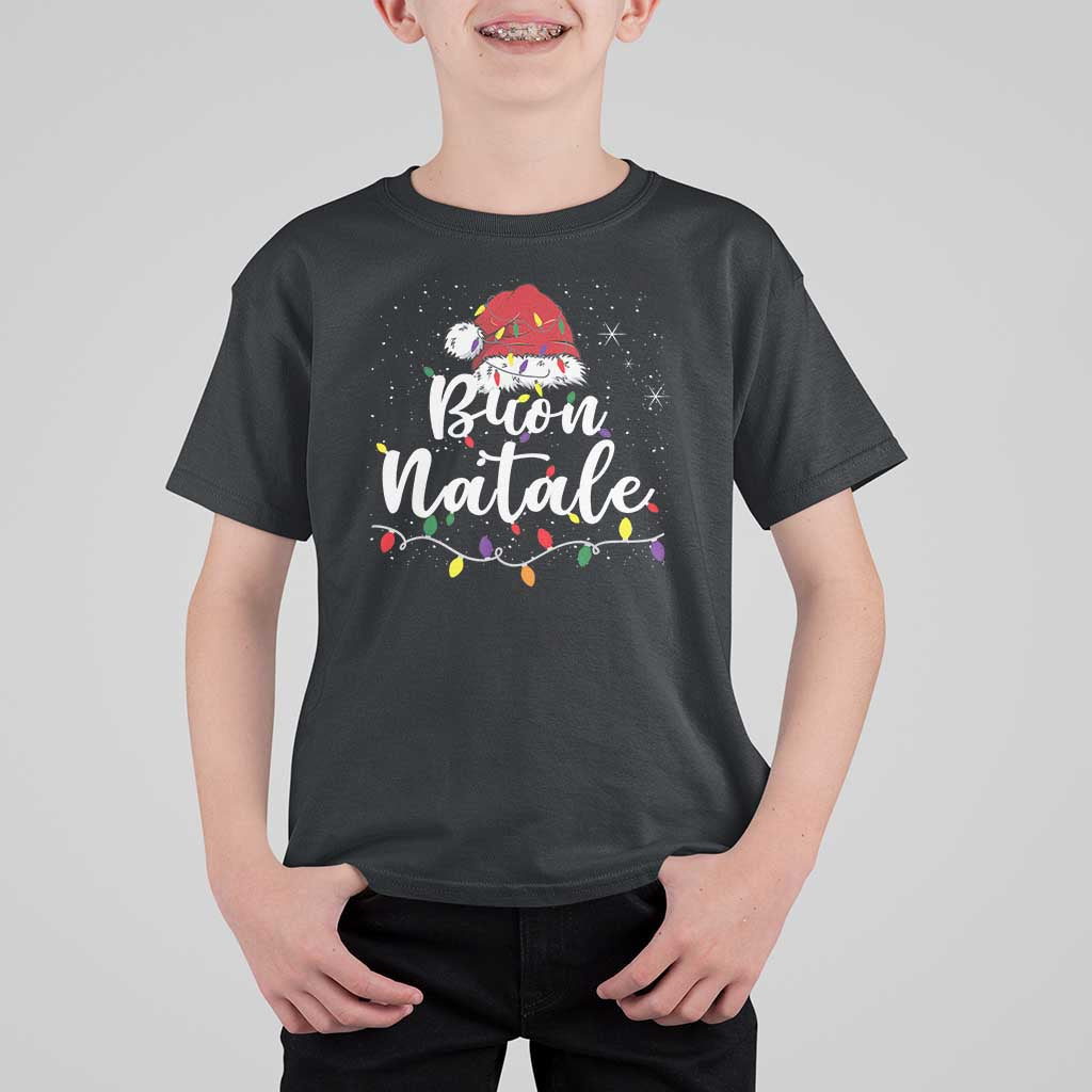 Funny Buon Natale T Shirt For Kid Italian Christmas Italy Pride Santa Hat - Wonder Print Shop