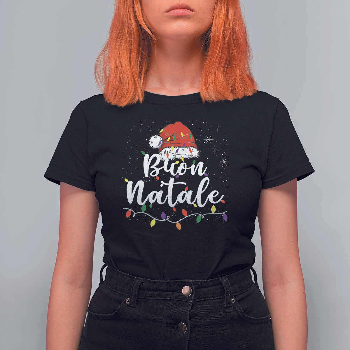 Funny Buon Natale T Shirt For Women Italian Christmas Italy Pride Santa Hat - Wonder Print Shop