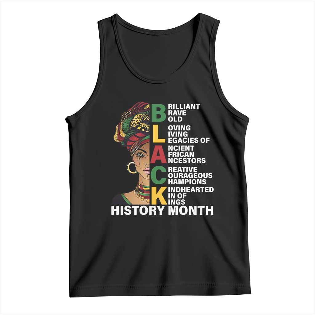 Black History Month Brilliant Brave Bold Tank Top African American Pride