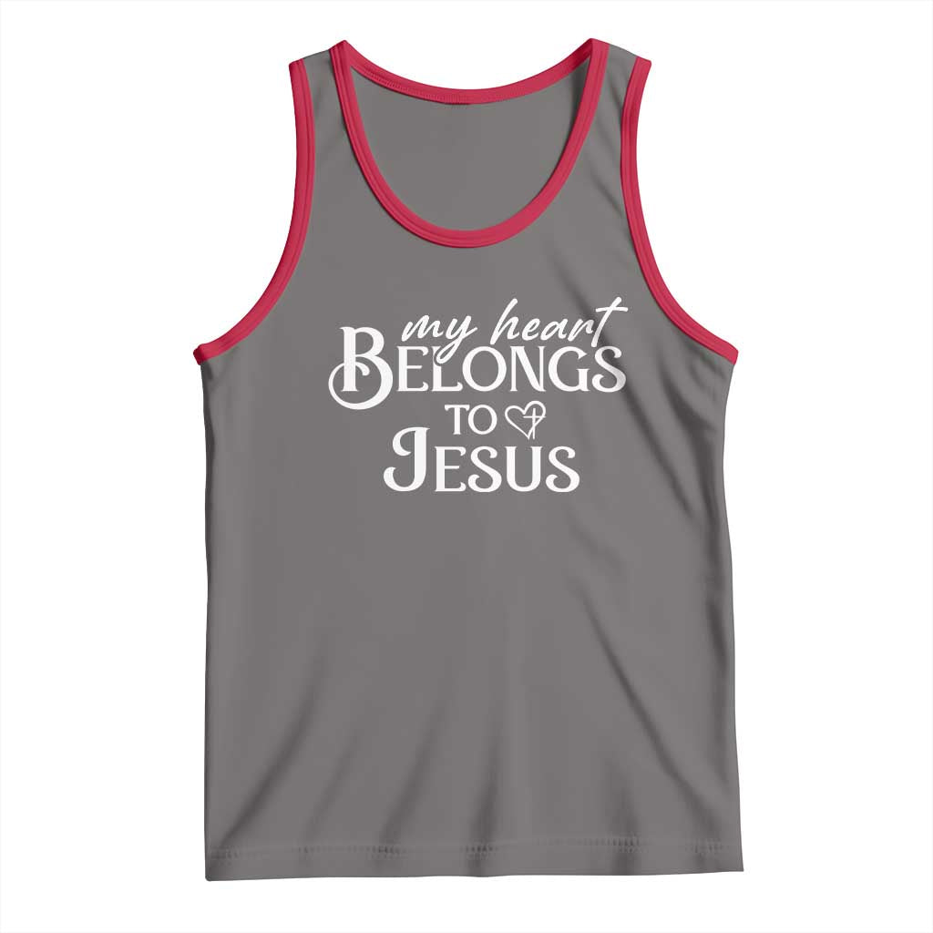 My Heart Belongs To Jesus Tank Top Christian Religious God Valentine's Day