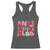 Funny Anti Valentine Club Racerback Tank Top Retro Anti Valentine's Day Middle Finger