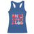 Funny Anti Valentine Club Racerback Tank Top Retro Anti Valentine's Day Middle Finger