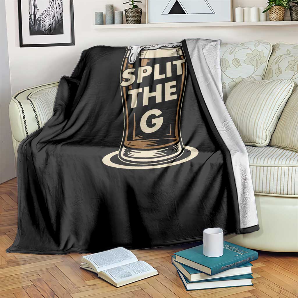 Funny Irish Beer Slit The G Throw Blanket Stout Beer Drinking Lover