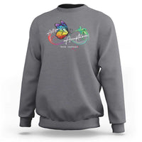 Autism Awareness Acceptance Red Instead Sweatshirt Infinity Symbol Rainbow Butterfly Feather