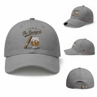 I Will Be In The Backyard Funny Bourbon Cigar Lover Baseball Cap