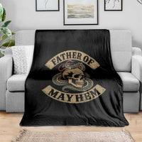 Father Of Mayhem Throw Blanket Dad Snake Skull Fathers Day