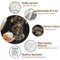 Father Of Mayhem Throw Blanket Dad Snake Skull Fathers Day