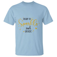 Kids light blue T-shirt with 'Ready to Sparkle' 2nd Grade heart and star graphic