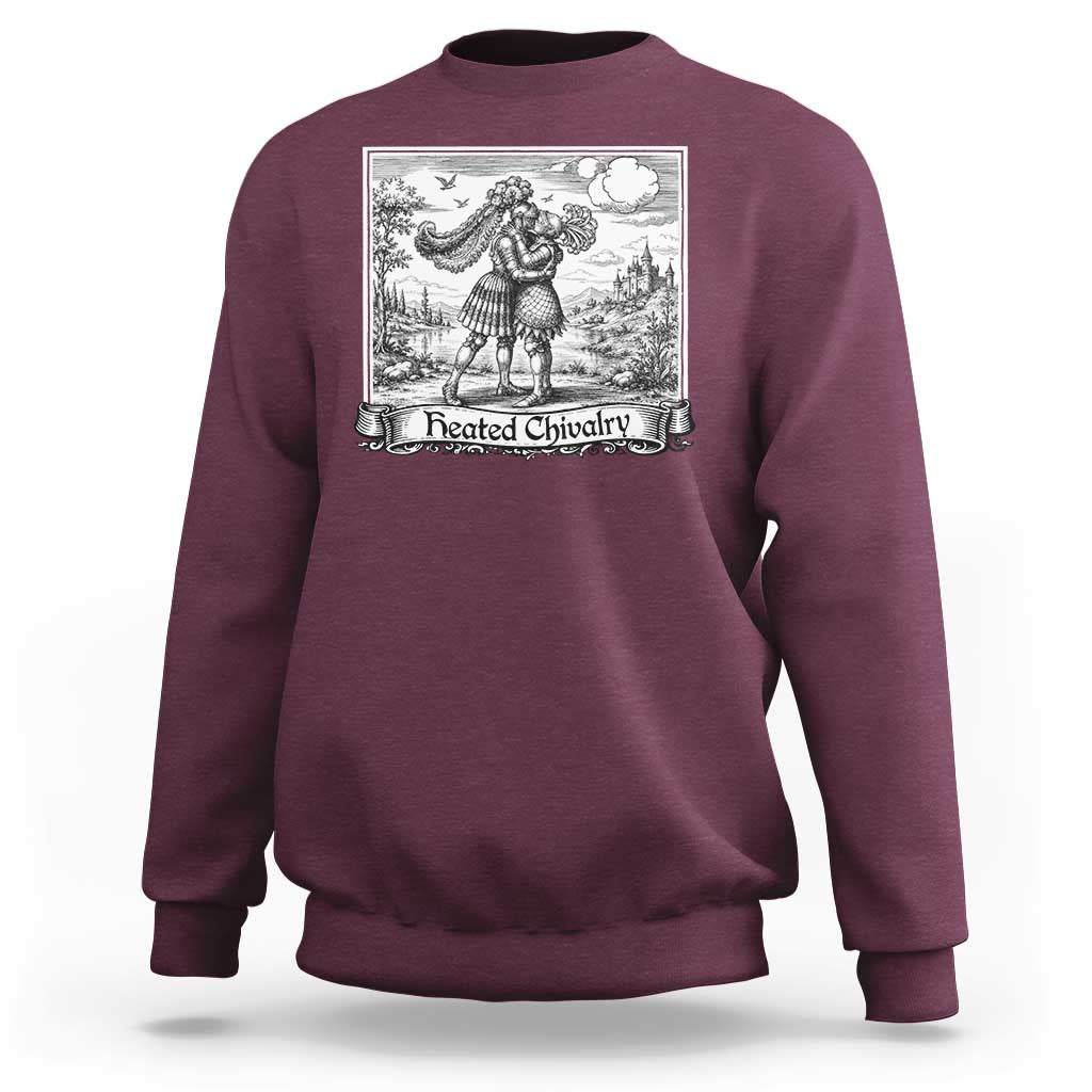 Heated Chivalry Medieval Knights Kissing LGBT Pride Sweatshirt
