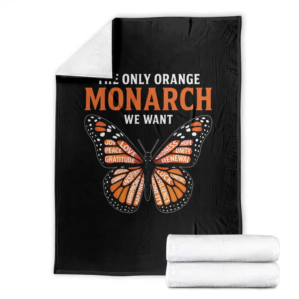 The Only Orange Monarch We Want Throw Blanket Monarch Butterfly - Wonder Print Shop