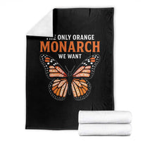 The Only Orange Monarch We Want Throw Blanket Monarch Butterfly - Wonder Print Shop