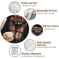 The Only Orange Monarch We Want Throw Blanket Monarch Butterfly - Wonder Print Shop