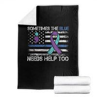 Police Suicide Awareness Throw Blanket Sometimes The Blue Need Help Too