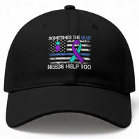 Police Suicide Awareness Baseball Cap Sometimes The Blue Need Help Too