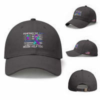 Police Suicide Awareness Baseball Cap Sometimes The Blue Need Help Too