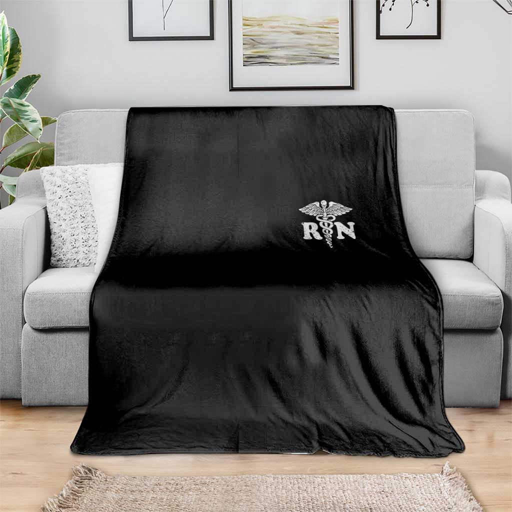 RN Registered Nurse Healthcare Caduceus Staff Throw Blanket