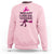 Breast Cancer Warrior Witch Sweatshirt Hat Shoes Broom Pink Ribbon Witchy Vibe - Wonder Print Shop