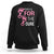 Breast Cancer Awareness Sweatshirt Walking For The Cure Pink Ribbon Footprints - Wonder Print Shop