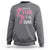 Breast Cancer Awareness Sweatshirt Walking For The Cure Pink Ribbon Footprints - Wonder Print Shop