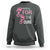 Breast Cancer Awareness Sweatshirt Walking For The Cure Pink Ribbon Footprints - Wonder Print Shop