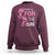 Breast Cancer Awareness Sweatshirt Walking For The Cure Pink Ribbon Footprints - Wonder Print Shop