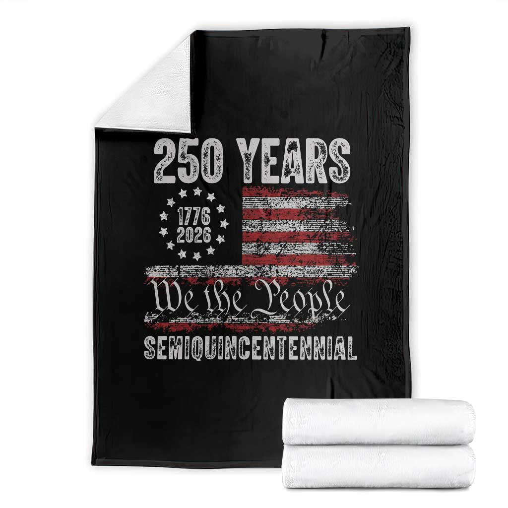 250 Years Semiquincentennial Throw Blanket 250th America Anniversary Independence Day USA Flag - Wonder Print Shop